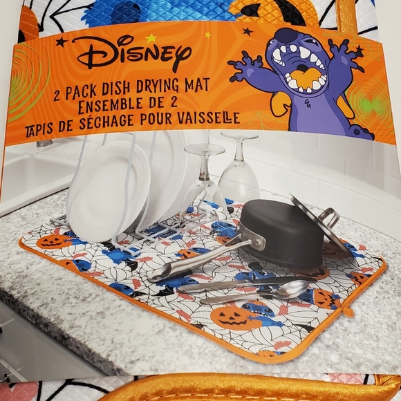 Disney Halloween Stitch 2 Pack Dish Drying Mat NEW - Picture 3 of 4